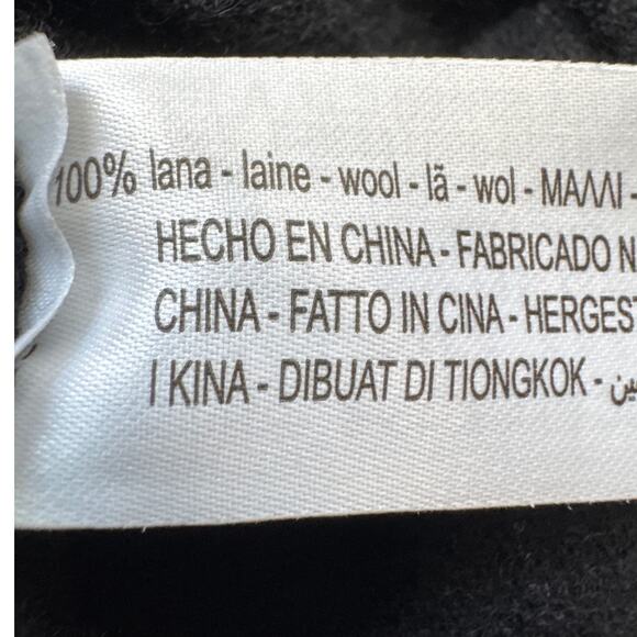 Zara Wool Sweater Oversized Fit Dolman Sleeves Black SZ M Lightweight Effortless - Picture 9 of 10